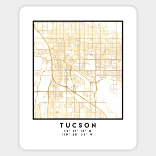 TUCSON ARIZONA CITY STREET MAP ART Magnet